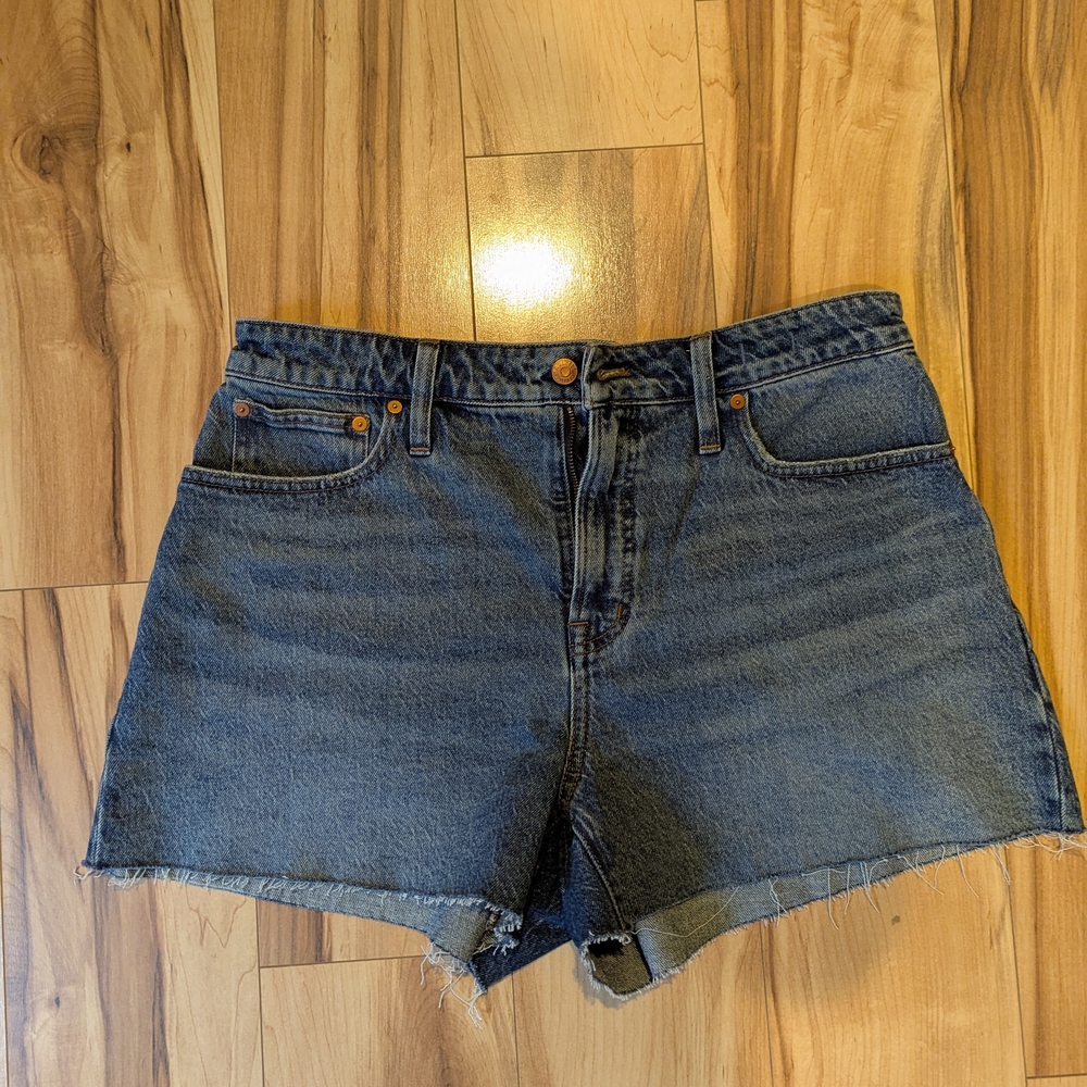 Madewell Blue Jean Shorts with Frayed Hems